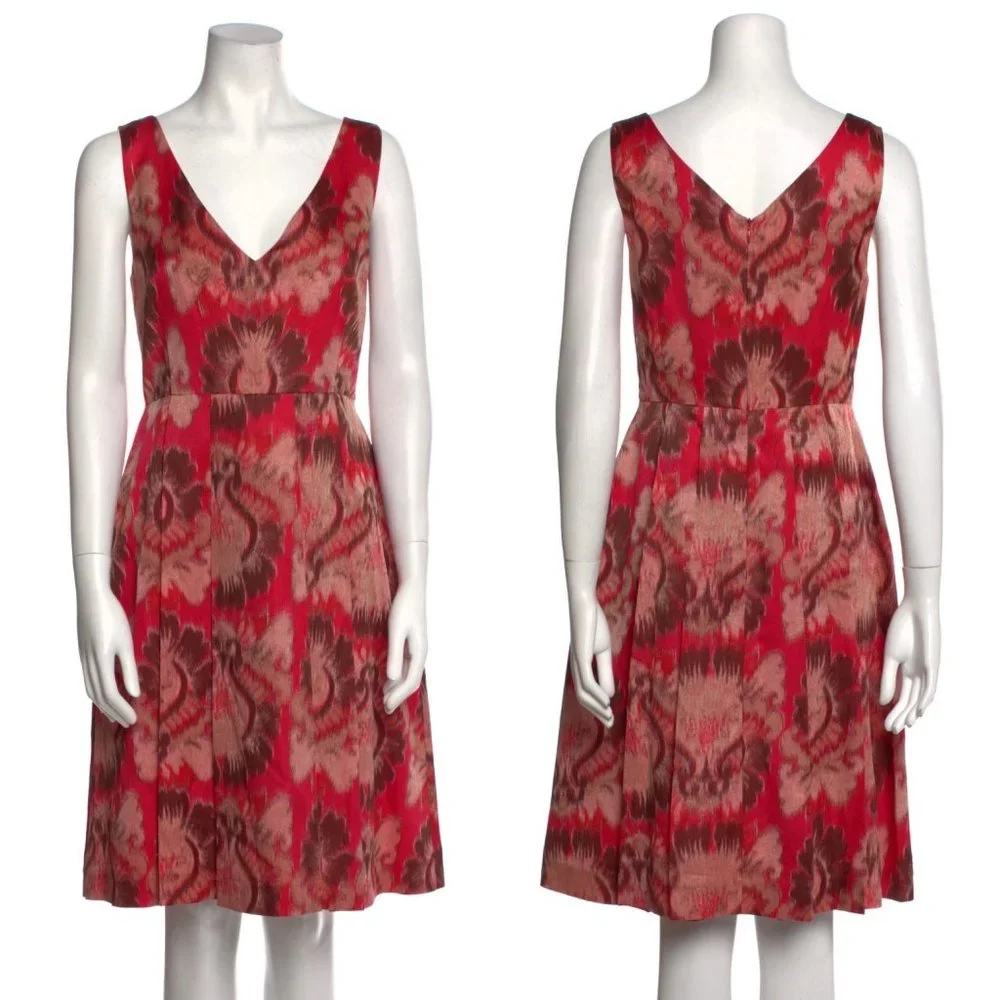 Tory Burch Silk Blend Watermelon Luau Dress 6 - Picture 2 of 10